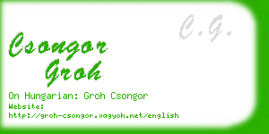 csongor groh business card